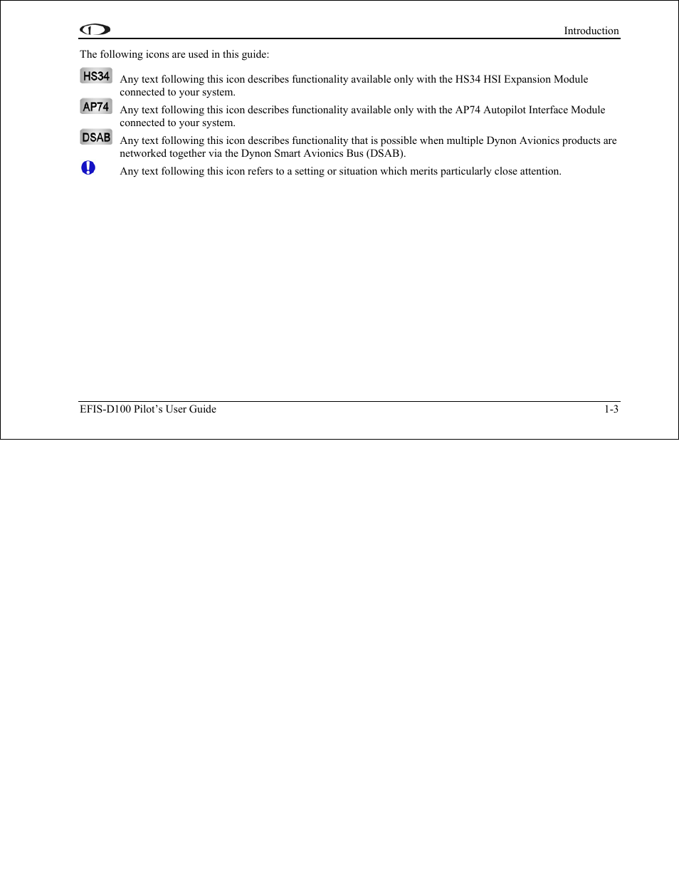 Dynon Avionics EFIS-D100 Pilots Users Guide User Manual | Page 9 / 89