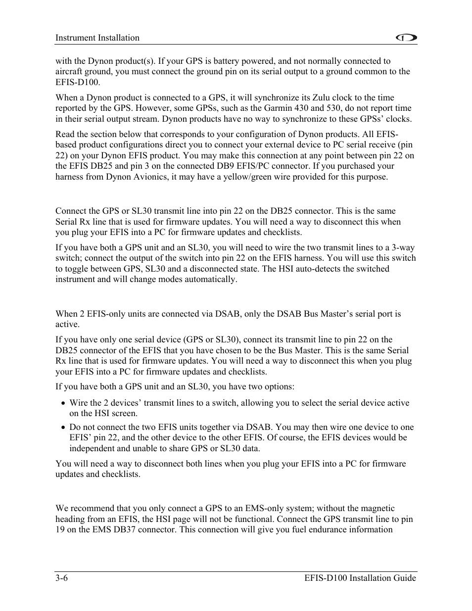 If you own only an efis-d10a or efis-d100, If you own two efis-only units, If you own only an ems-d10 or ems-d120 | Dynon Avionics EFIS-D100 Installation Guide User Manual | Page 18 / 104