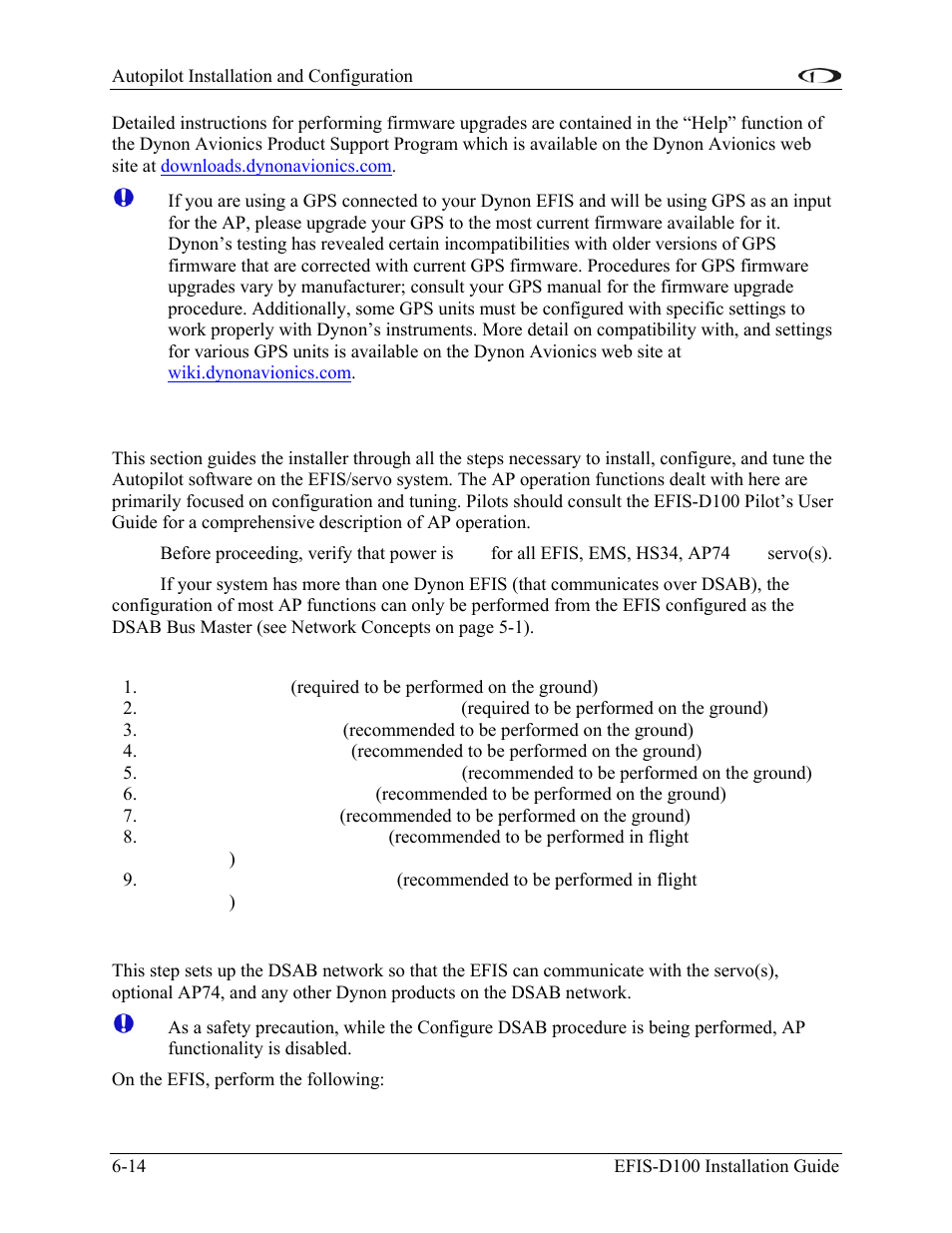 Ap servo configuration, Configuration overview, Step 1 - configure dsab | Ap servo configuration -14 | Dynon Avionics EFIS-D100 Installation Guide User Manual | Page 50 / 104