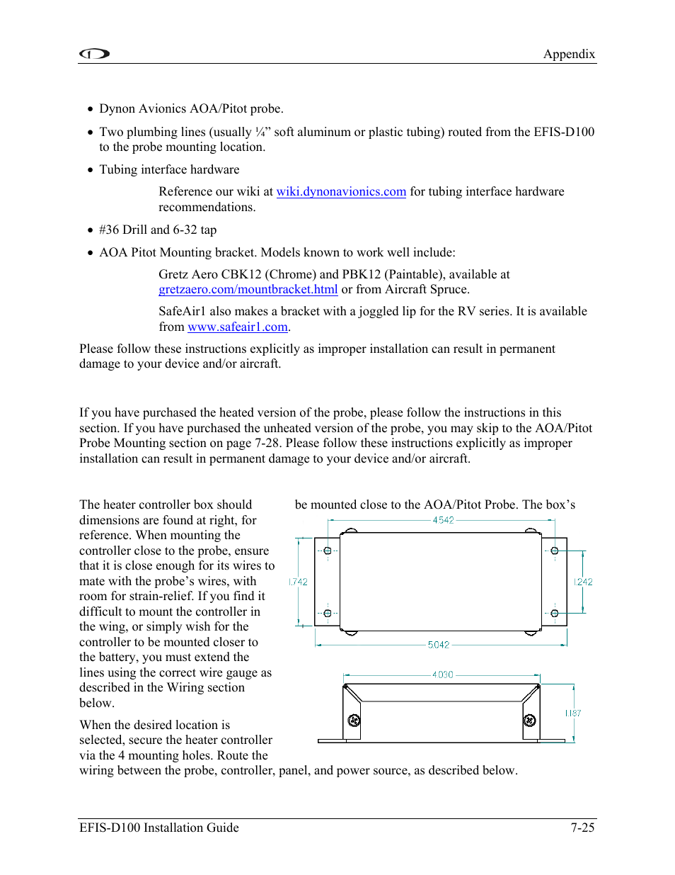 Tools and materials required, Heater controller wiring and mounting, Heater controller mounting | Dynon Avionics EFIS-D100 Installation Guide User Manual | Page 93 / 104