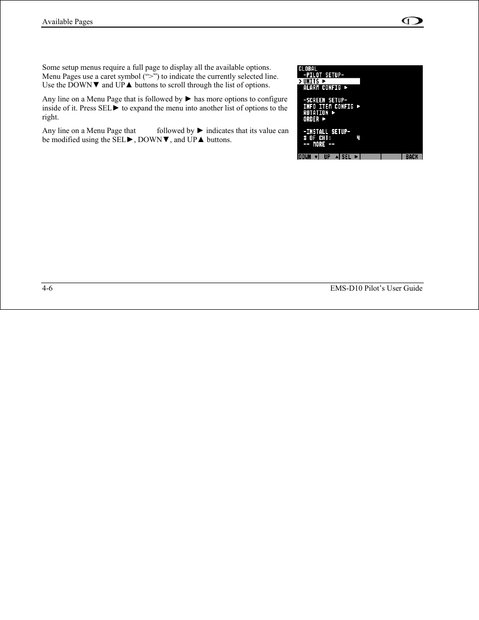 Dynon Avionics EMS-D10 Pilots Users Guide User Manual | Page 24 / 47