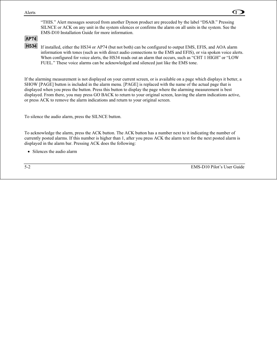 Dynon Avionics EMS-D10 Pilots Users Guide User Manual | Page 26 / 47