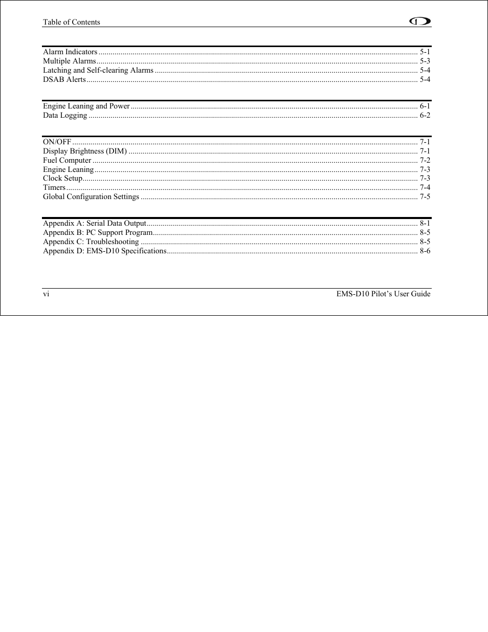 Dynon Avionics EMS-D10 Pilots Users Guide User Manual | Page 5 / 47