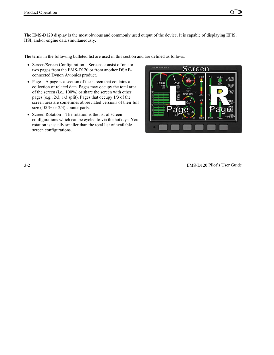 Display, Display -2 | Dynon Avionics EMS-D120 Pilots Users Guide User Manual | Page 12 / 46
