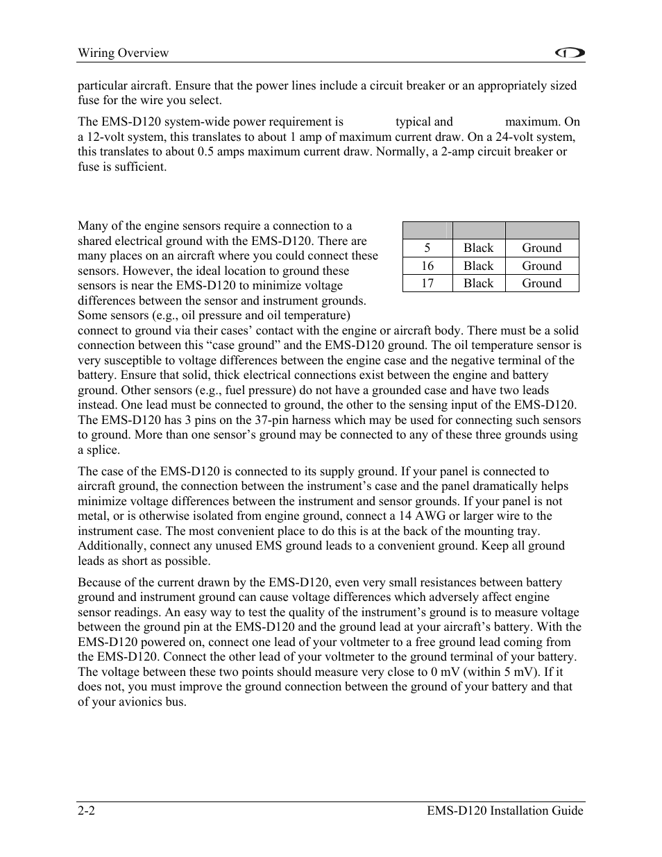Grounding, Grounding -2 | Dynon Avionics EMS-D120 Installation Guide User Manual | Page 10 / 70