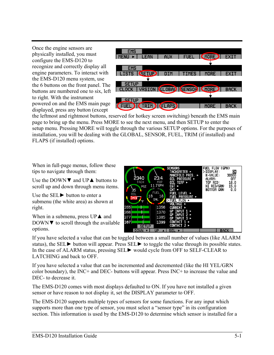 Ems configuration | Dynon Avionics EMS-D120 Installation Guide User Manual | Page 41 / 70