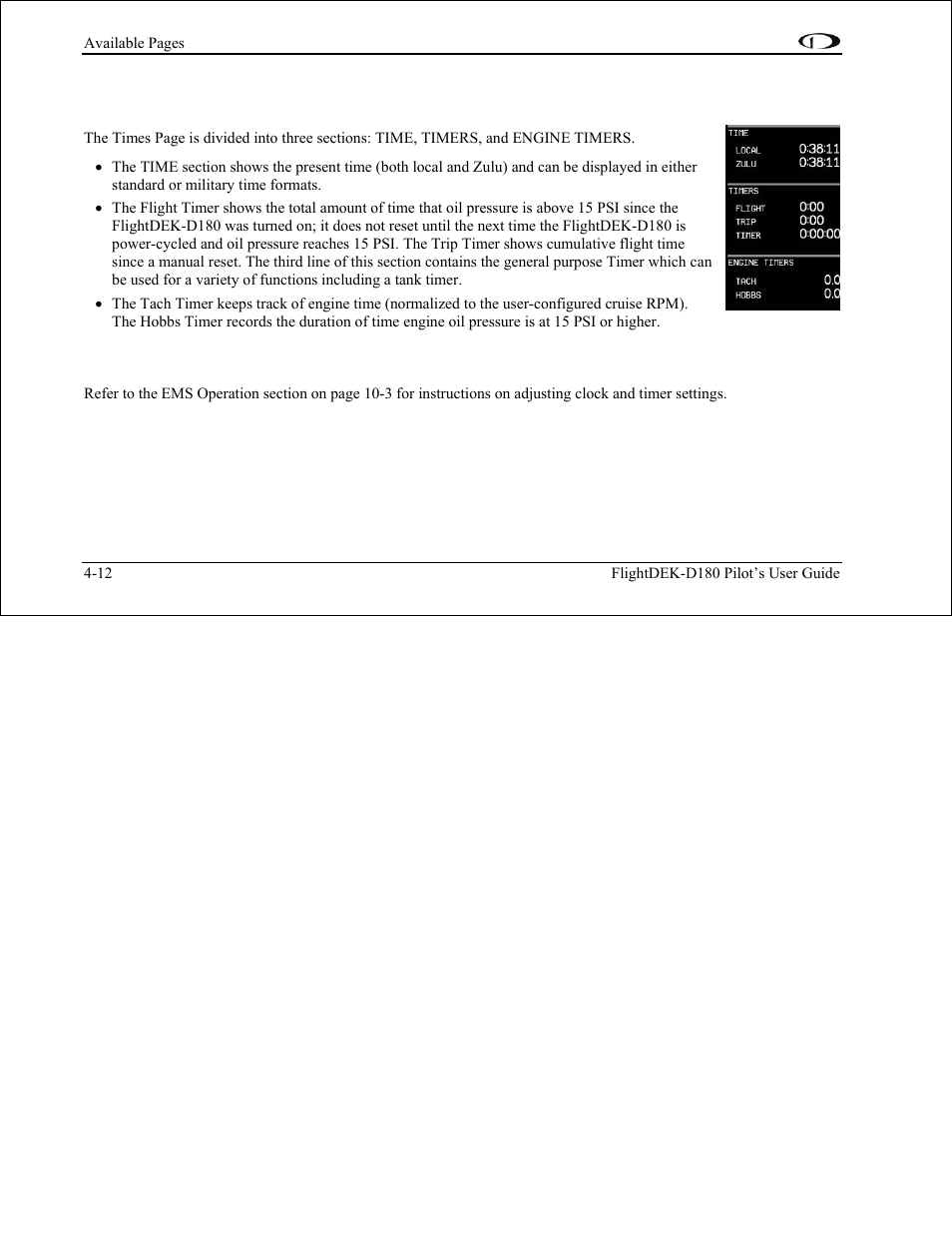 Dynon Avionics FlightDEK-D180 Pilots Users Guide User Manual | Page 35 / 108