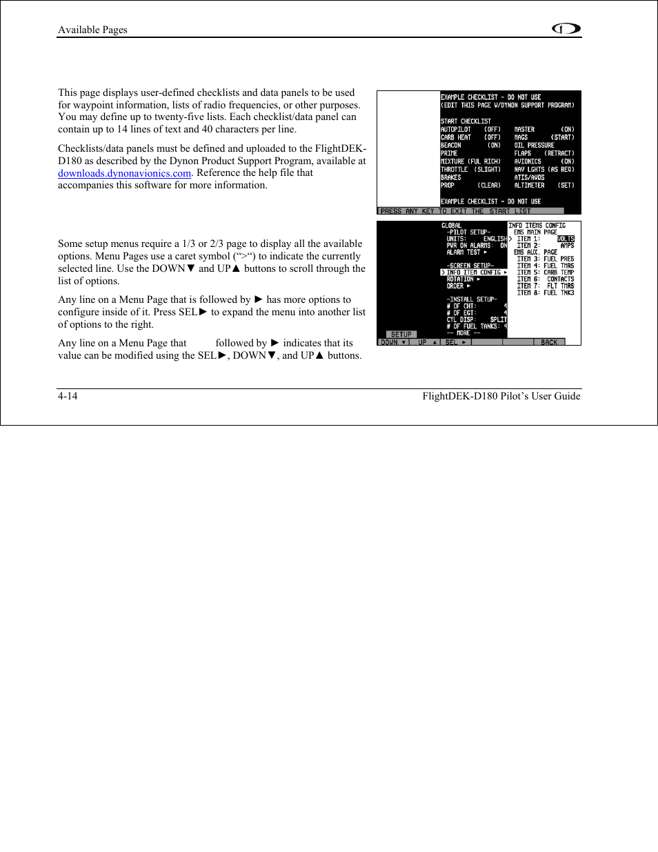 Dynon Avionics FlightDEK-D180 Pilots Users Guide User Manual | Page 37 / 108