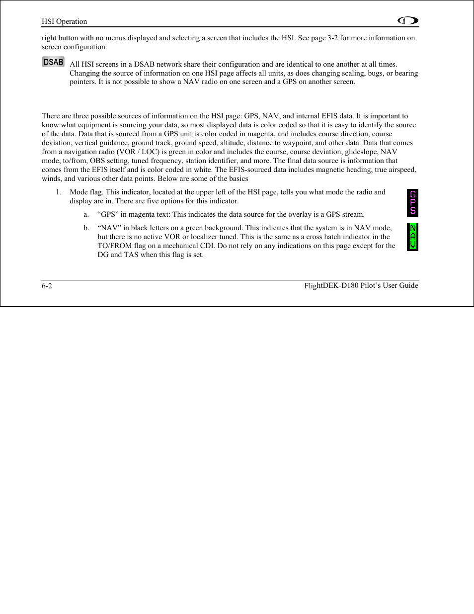 Hsi display basics, Hsi display basics -2 | Dynon Avionics FlightDEK-D180 Pilots Users Guide User Manual | Page 54 / 108