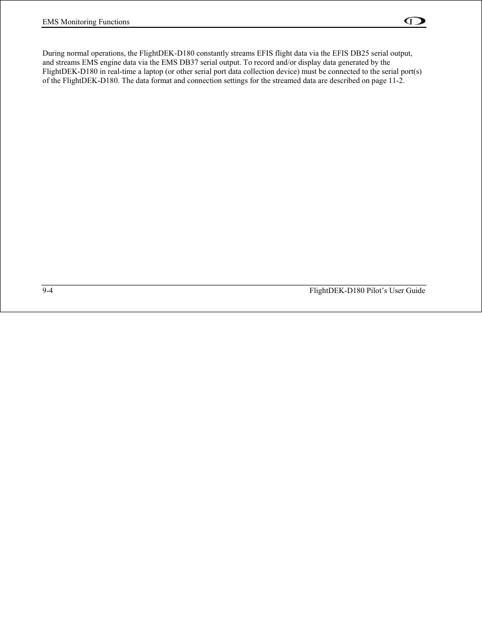 External logging | Dynon Avionics FlightDEK-D180 Pilots Users Guide User Manual | Page 89 / 108