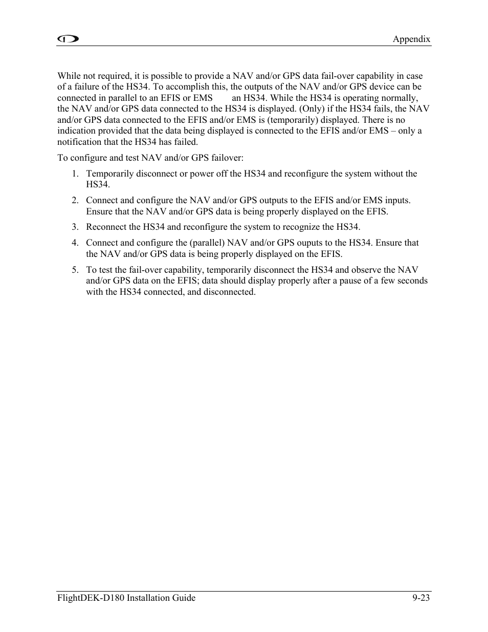 Nav and/or gps fail-over | Dynon Avionics FlightDEK-D180 Installation Guide User Manual | Page 139 / 154