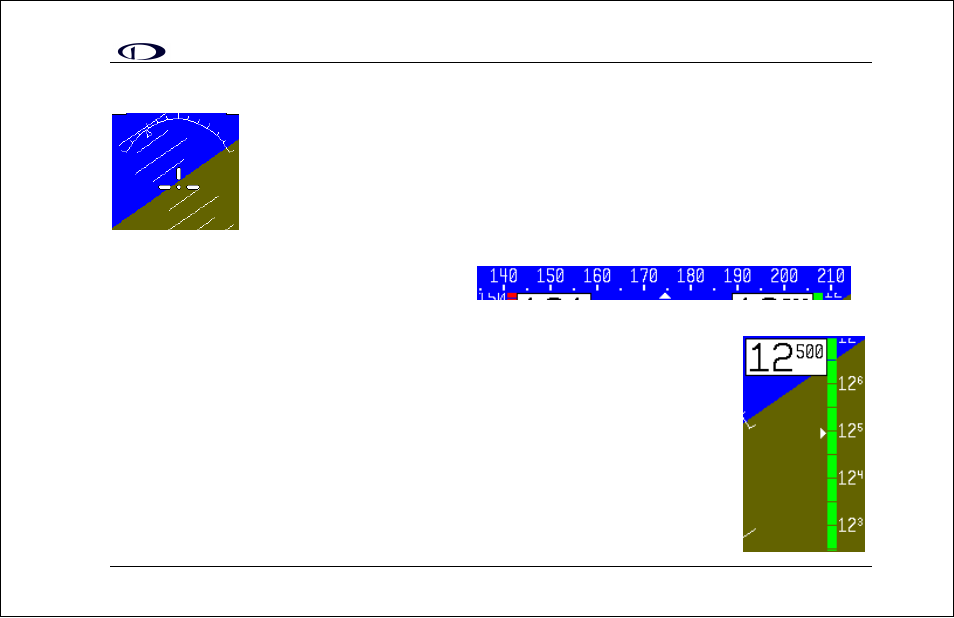 Horizon line, pitch and roll indicators, Stabilized heading tape, Altitude digital readout | Altitude tape | Dynon Avionics EFIS-D10 Users Guide User Manual | Page 11 / 43