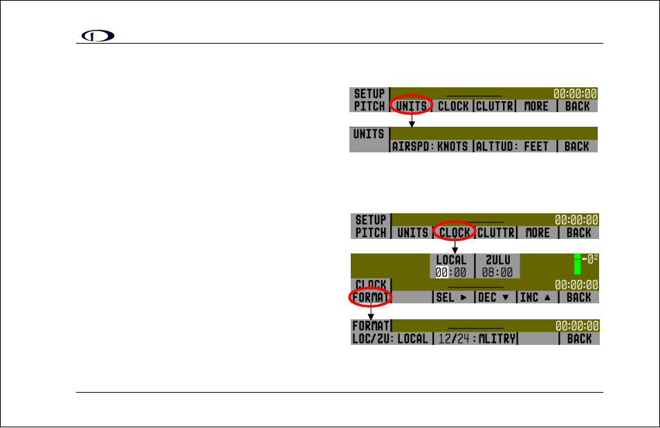 Change displayed units, Set the clock | Dynon Avionics EFIS-D10 Users Guide User Manual | Page 21 / 43