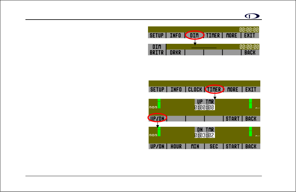 Dim – changing screen brightness, Timer – setting and using a timer | Dynon Avionics EFIS-D10 Users Guide User Manual | Page 26 / 43