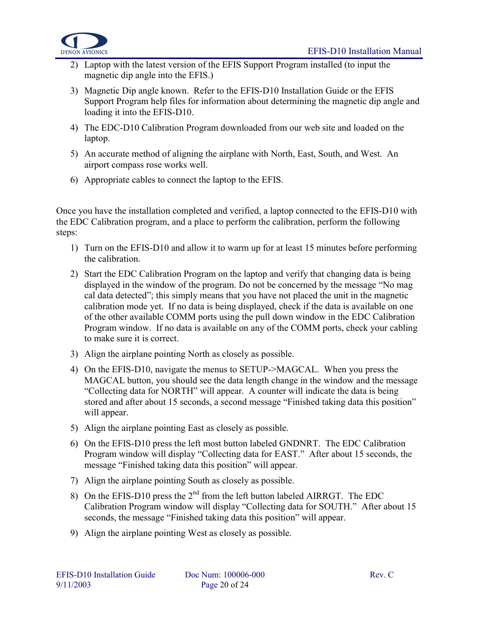 Dynon Avionics EFIS-D10 Installation Guide User Manual | Page 20 / 24