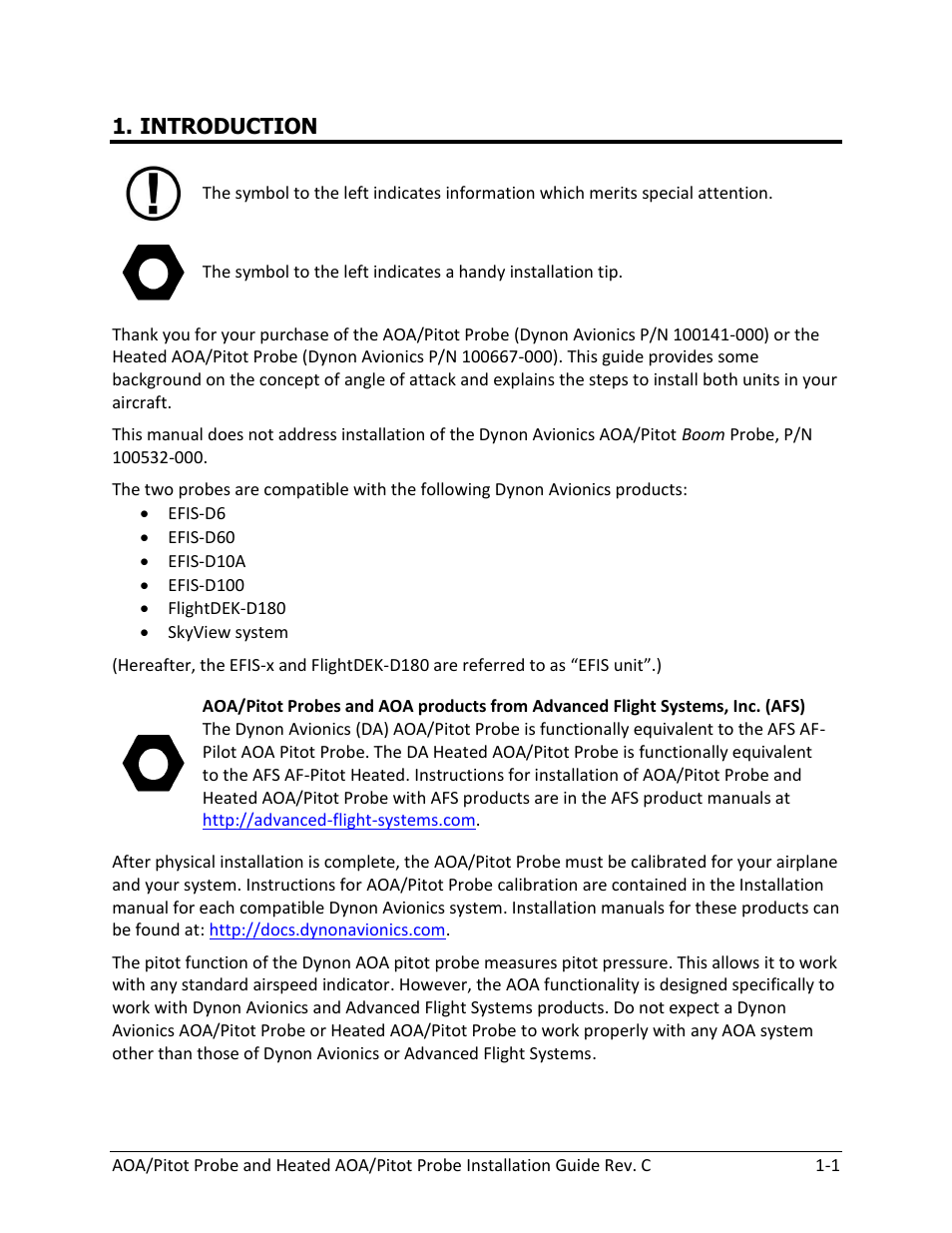 Introduction | Dynon Avionics Heated AOA/Pitot Probe User Manual | Page 7 / 29