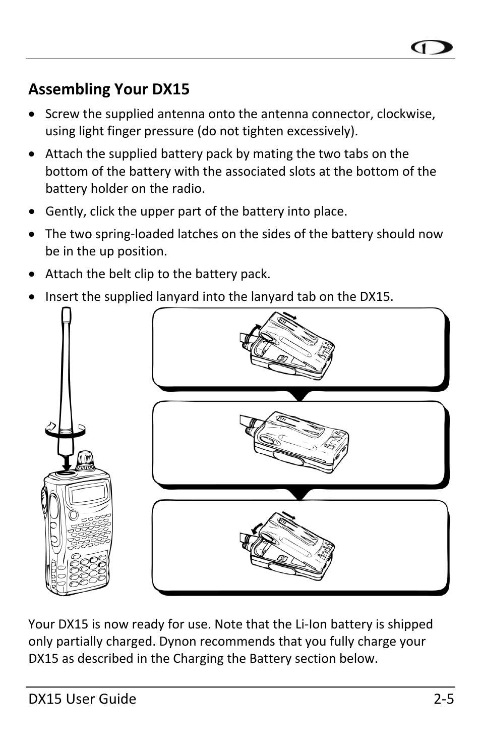 Assembling your dx15, Assembling your dx15 ‐5 | Dynon Avionics DX15 User Manual | Page 17 / 51