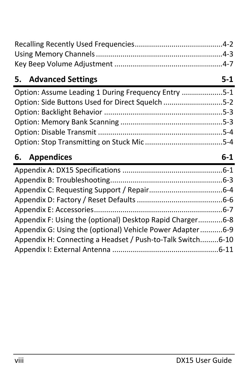 Dynon Avionics DX15 User Manual | Page 8 / 51