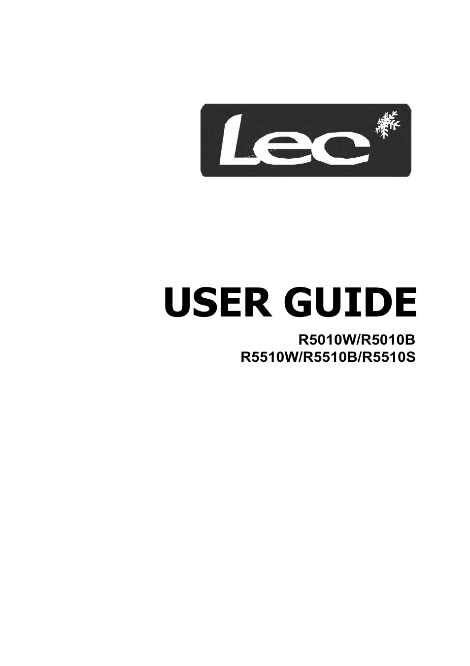 Lec R5510W/S/B User Manual | 17 pages