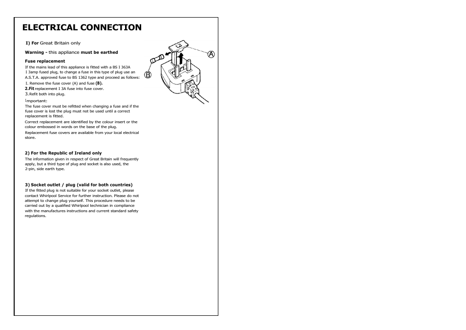 Electrical connection | Lec R5026W User Manual | Page 18 / 28