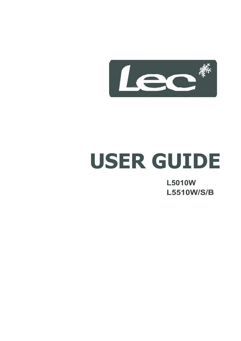 Lec L5510W/S/B User Manual | 17 pages