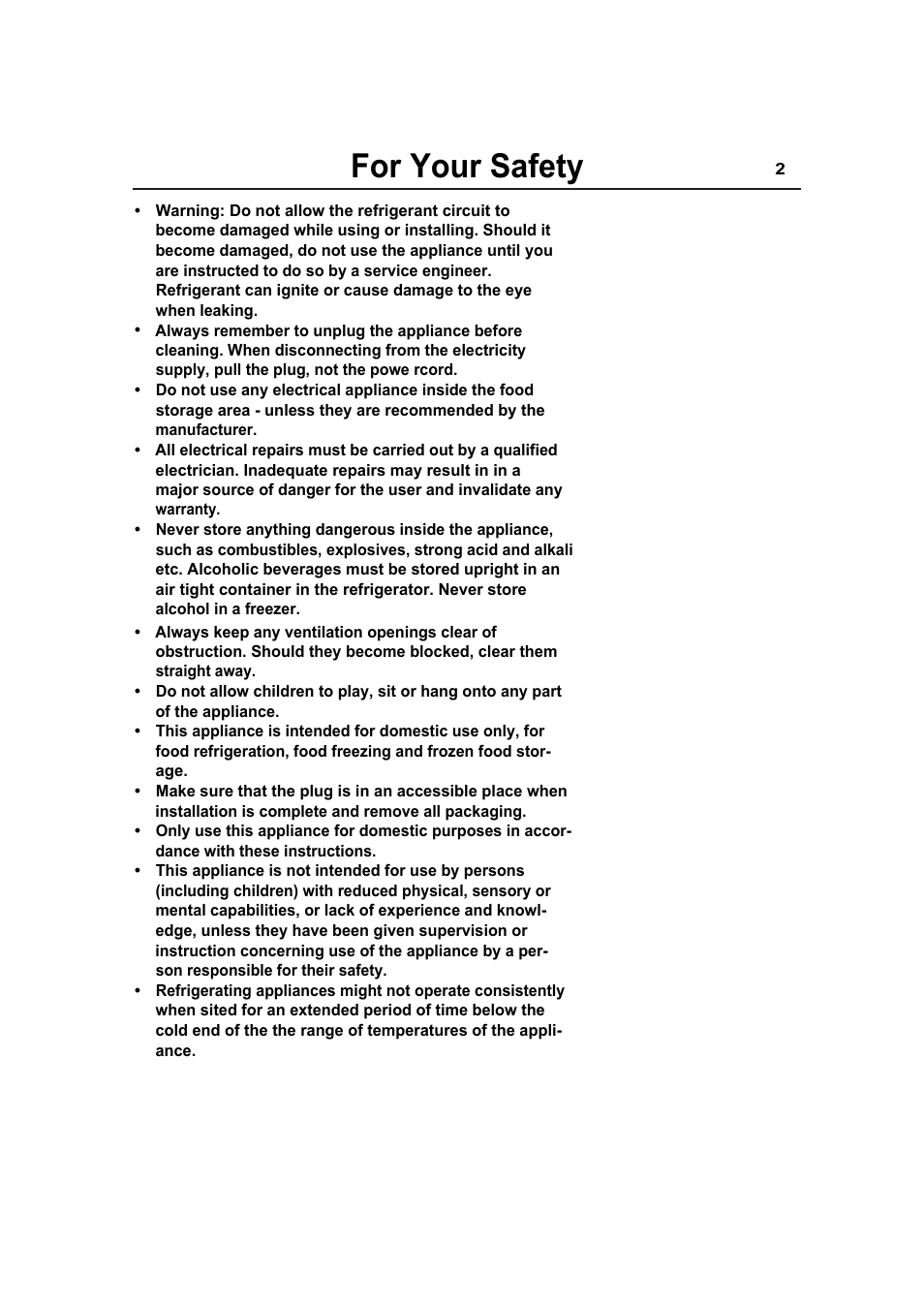 For your safety | Lec L5510W/S/B User Manual | Page 5 / 17