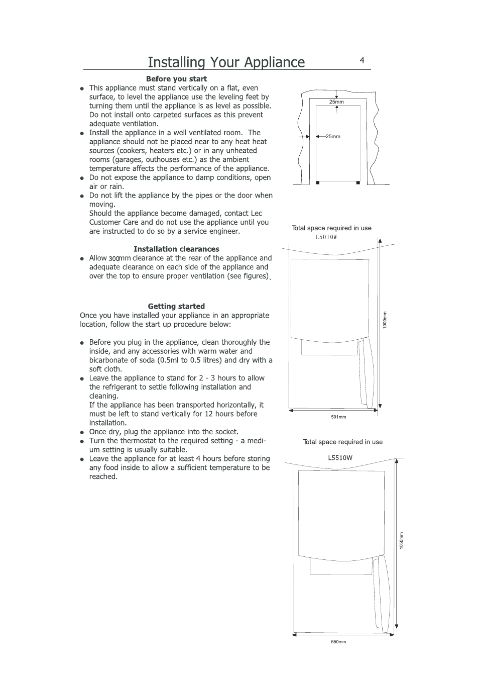 Lec L5510W/S/B User Manual | Page 7 / 17