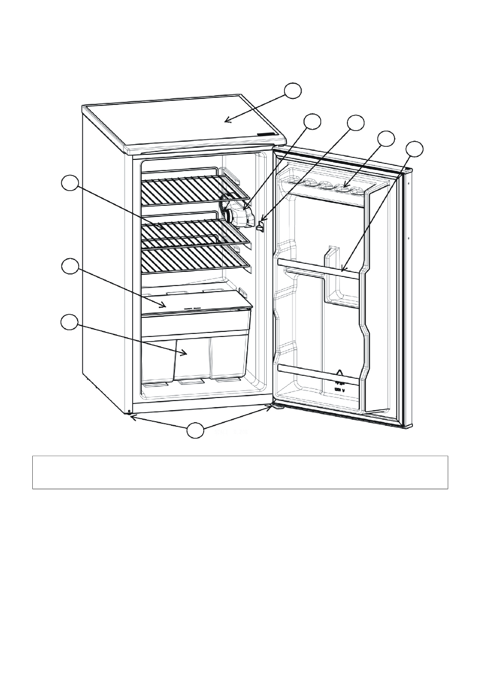 The parts of the appliance and the compartments | Lec L50262W User Manual | Page 12 / 16