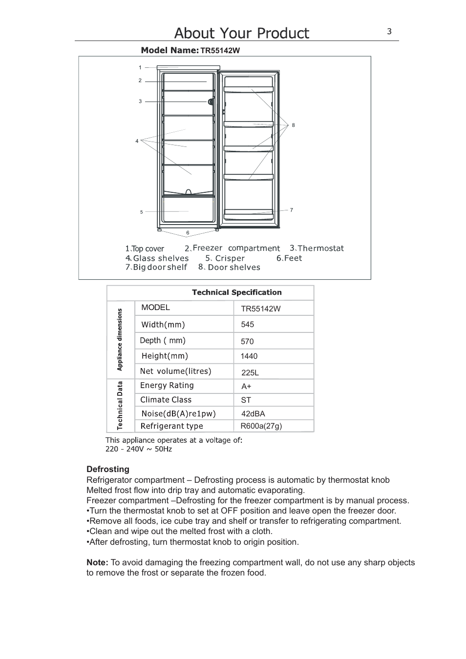 Lec TR55142W User Manual | Page 7 / 17