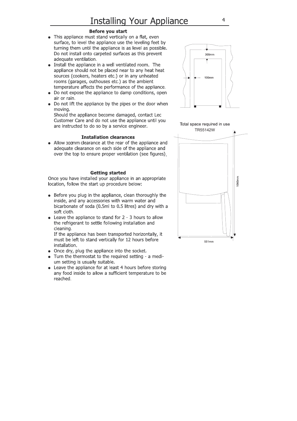 Lec TR55142W User Manual | Page 8 / 17