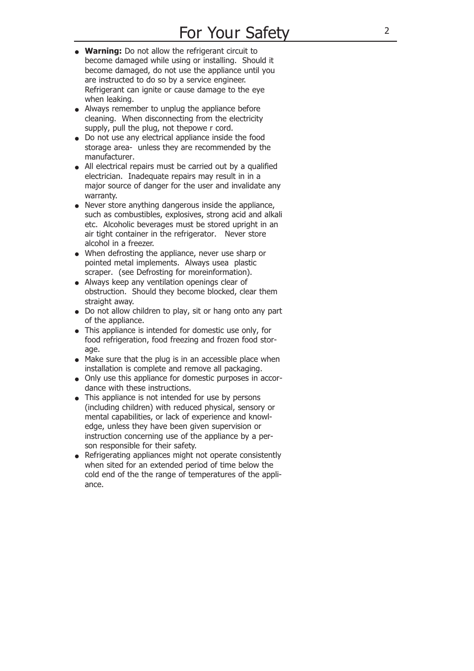For your safety | Lec U5010W User Manual | Page 5 / 16