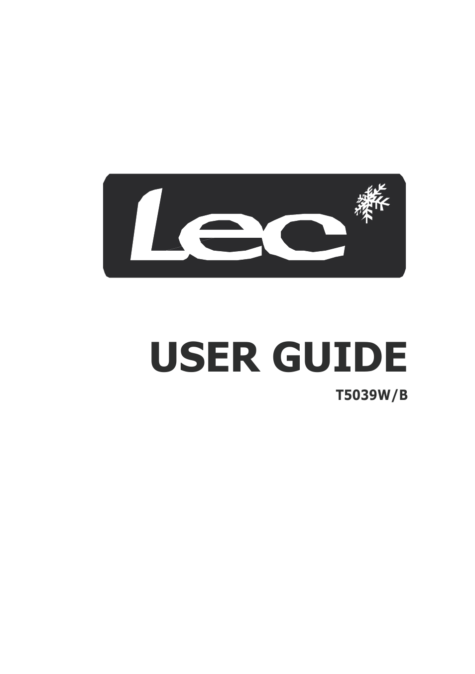 Lec T5039W/B User Manual | 15 pages