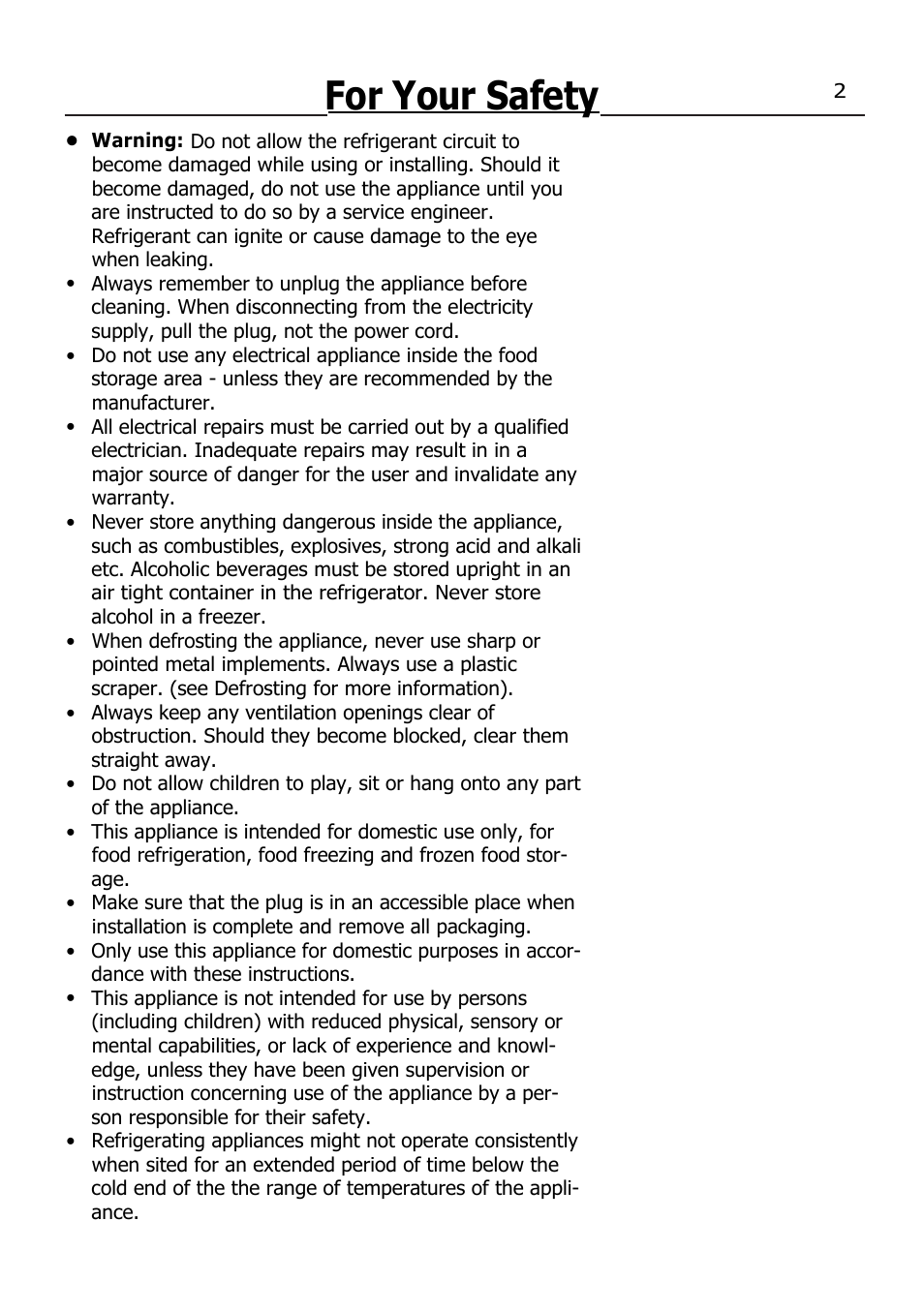 For your safety | Lec T5039W/B User Manual | Page 5 / 15