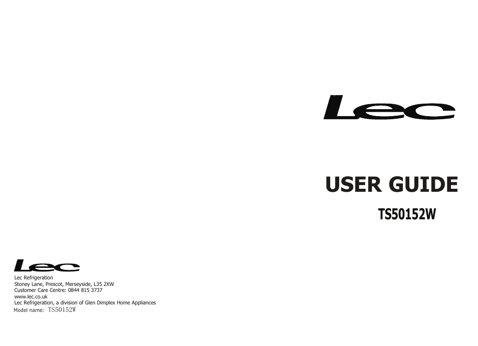 Т³гж 2 | Lec TS50152W User Manual | Page 2 / 9