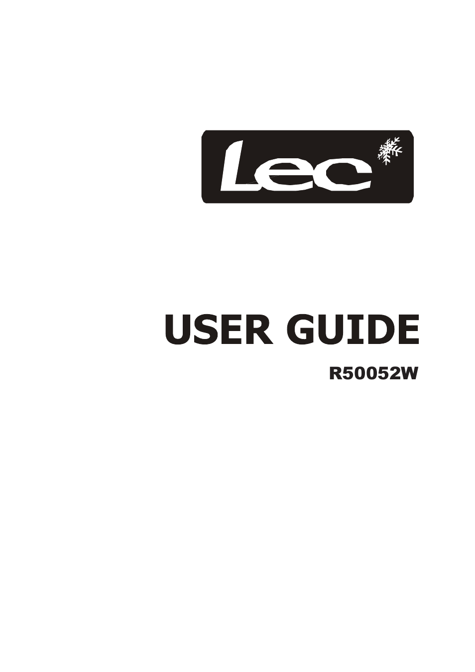 Lec R50052W User Manual | 16 pages