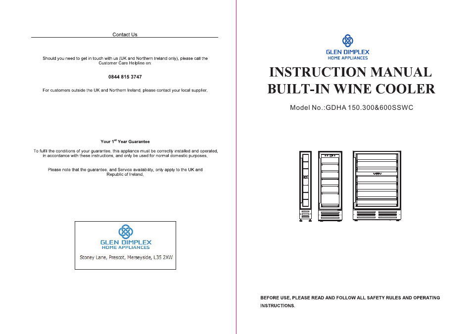 Lec 600WC Mk2 User Manual | 8 pages