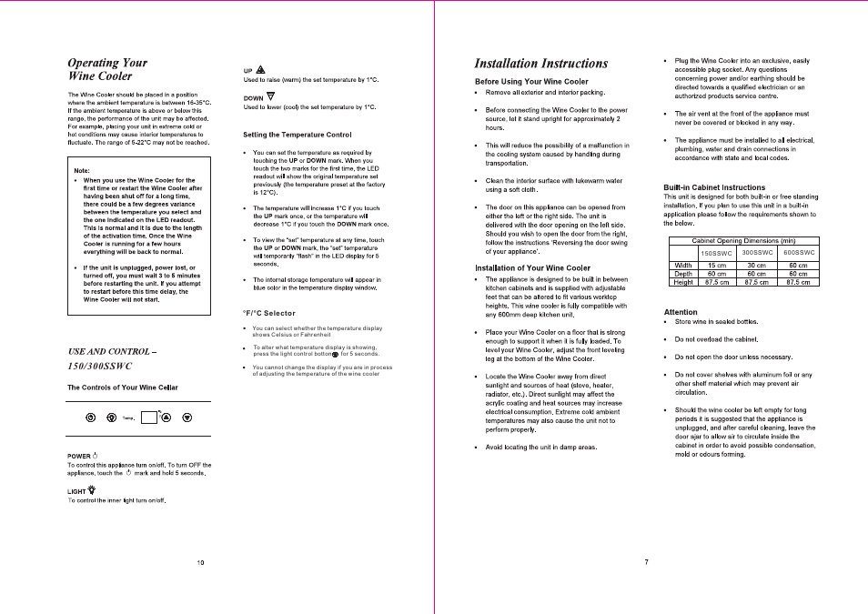 Lec 600WC Mk2 User Manual | Page 7 / 8