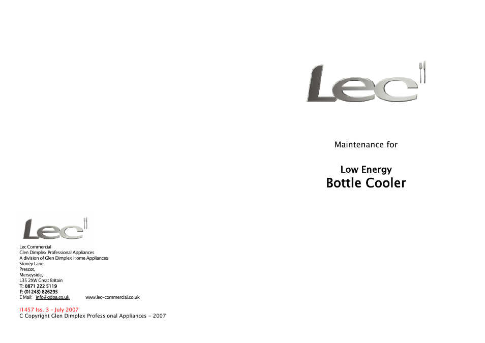 Lec BC9097ST User Manual | 5 pages