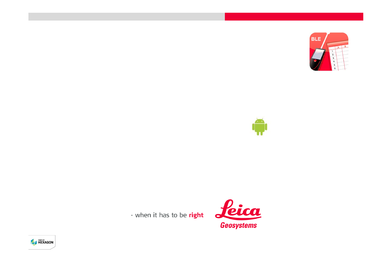 Leica disto™ transfer | Leica Geosystems DISTO + Bluetooth – getting started on Android User Manual | Page 21 / 24
