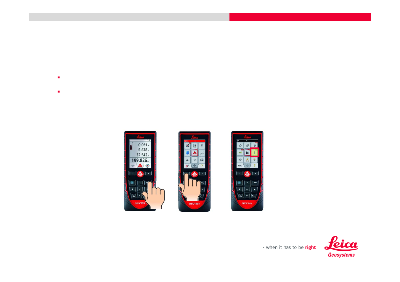 Leica disto™ d510 bluetooth® smart | Leica Geosystems DISTO + Bluetooth – getting started on Android User Manual | Page 9 / 24