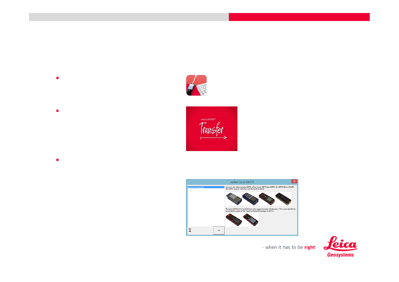 Disto™ transfer for windows 8.1 start software | Leica Geosystems DISTO + Bluetooth – getting started on Windows 8 User Manual | Page 15 / 24