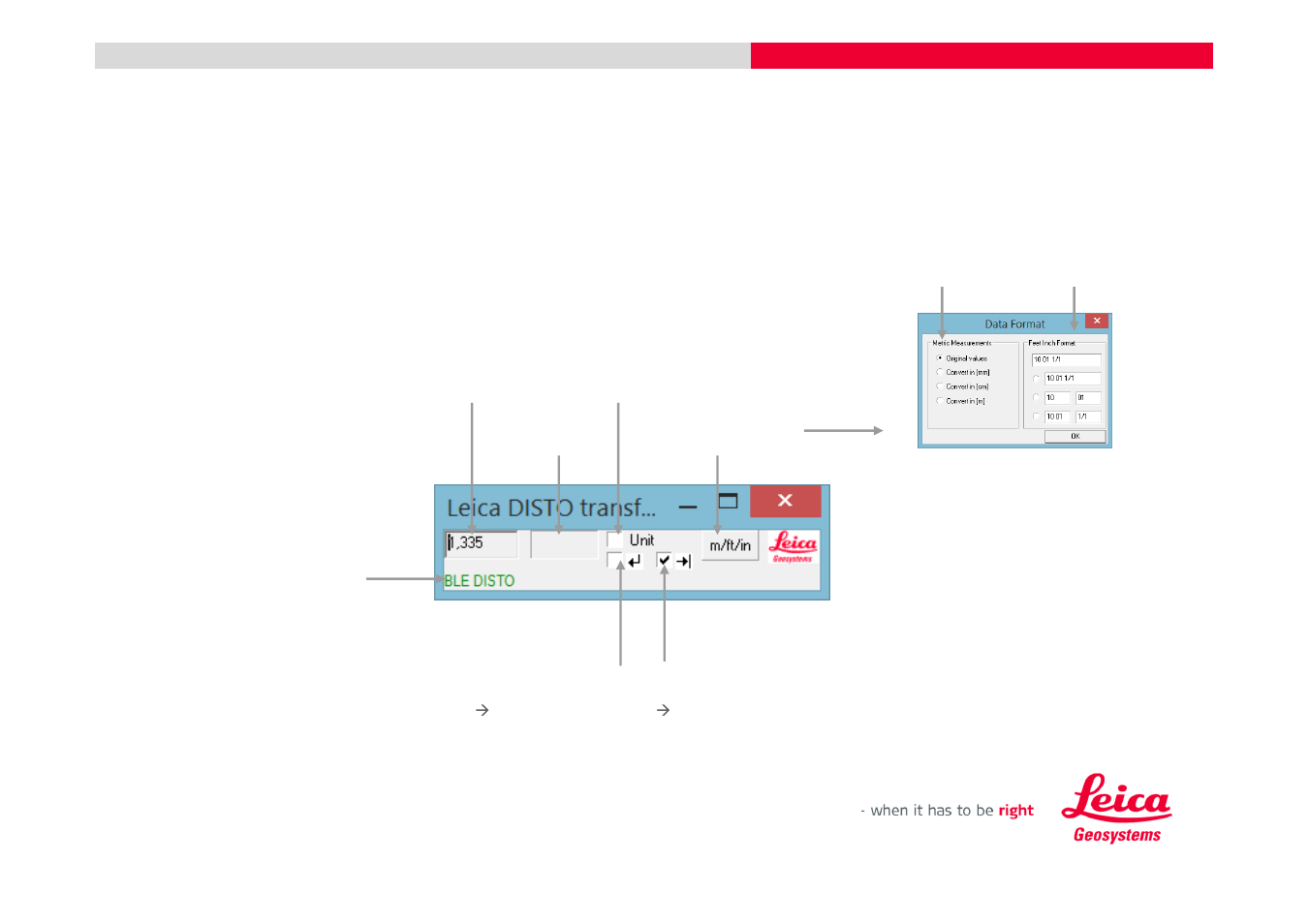 Disto™ transfer for windows 8.1 options overview | Leica Geosystems DISTO + Bluetooth – getting started on Windows 8 User Manual | Page 16 / 24