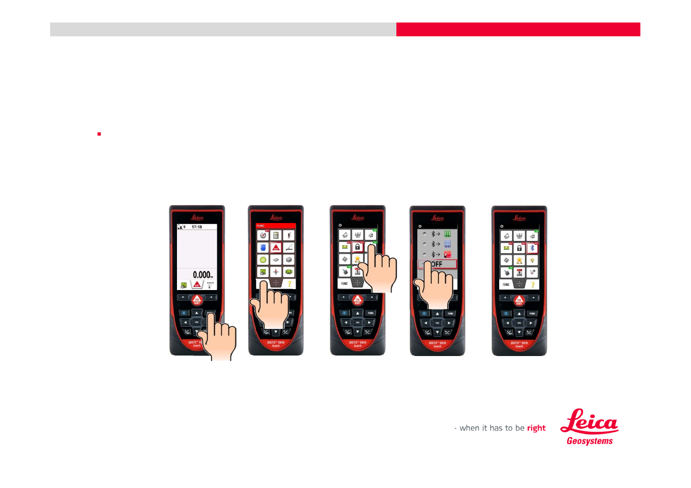 Leica disto™ d810 touch bluetooth® smart | Leica Geosystems DISTO + Bluetooth – getting started on iOS User Manual | Page 10 / 27