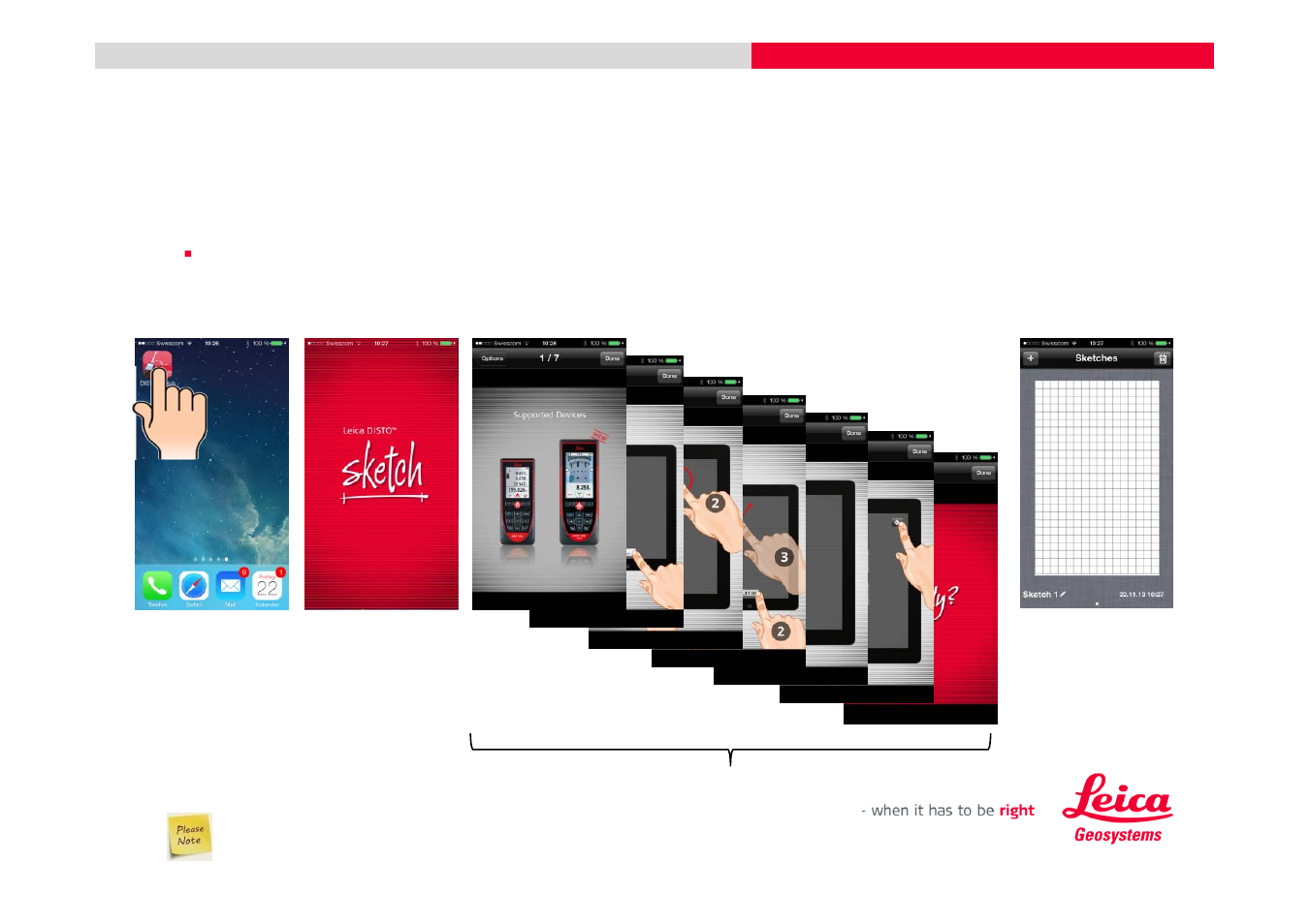 Leica disto™ sketch for ios start app | Leica Geosystems DISTO + Bluetooth – getting started on iOS User Manual | Page 13 / 27