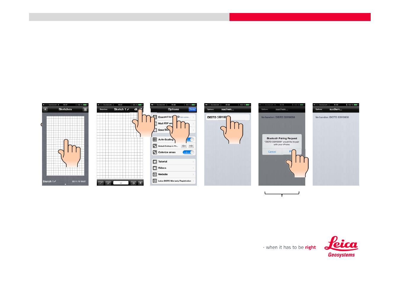 Leica Geosystems DISTO + Bluetooth – getting started on iOS User Manual | Page 14 / 27
