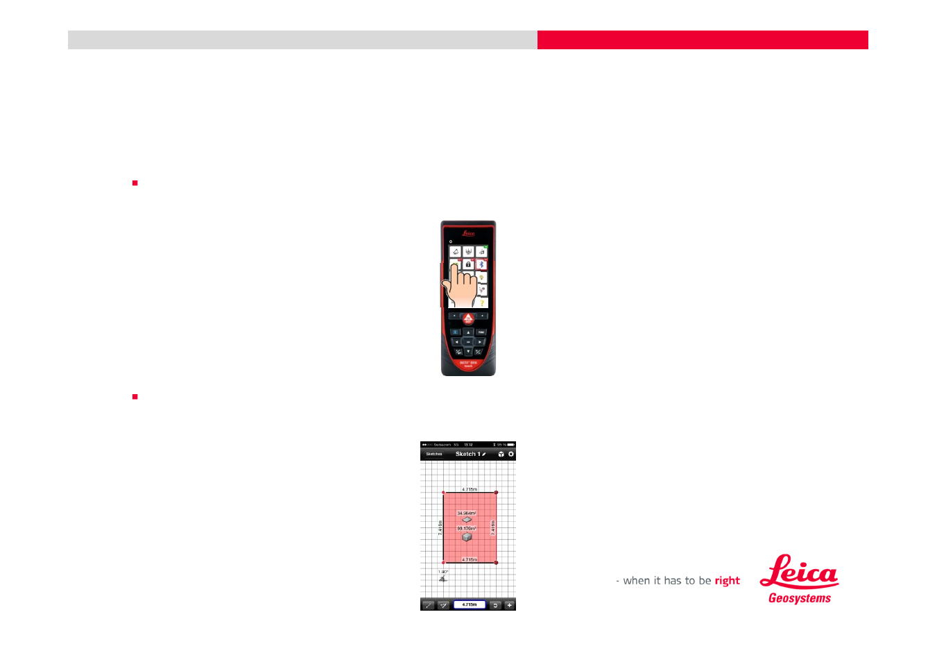 Leica disto™ sketch for ios good to know | Leica Geosystems DISTO + Bluetooth – getting started on iOS User Manual | Page 23 / 27