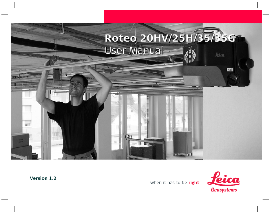 Leica Geosystems Roteo 20HV, 25H, 35, 35G User Manual | 31 pages