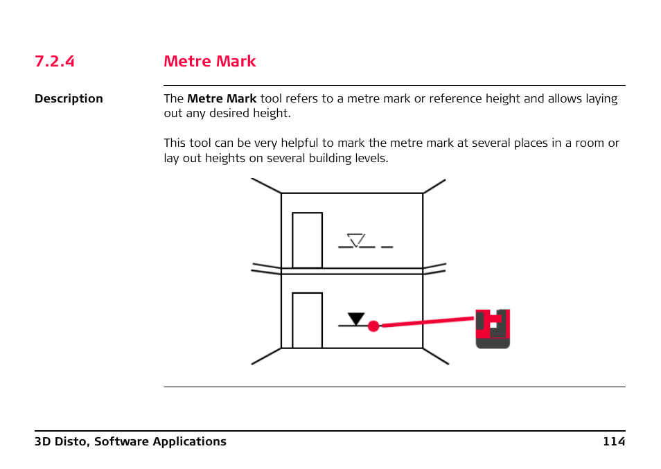 4 metre mark, Metre mark | Leica Geosystems Leica 3D Disto - Manual User Manual | Page 114 / 219