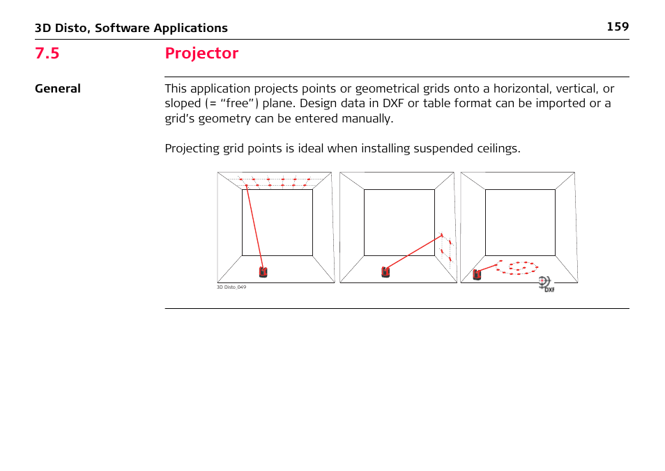 5 projector, Projector | Leica Geosystems Leica 3D Disto - Manual User Manual | Page 159 / 219