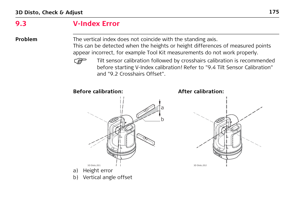 3 v-index error, V-index error | Leica Geosystems Leica 3D Disto - Manual User Manual | Page 175 / 219